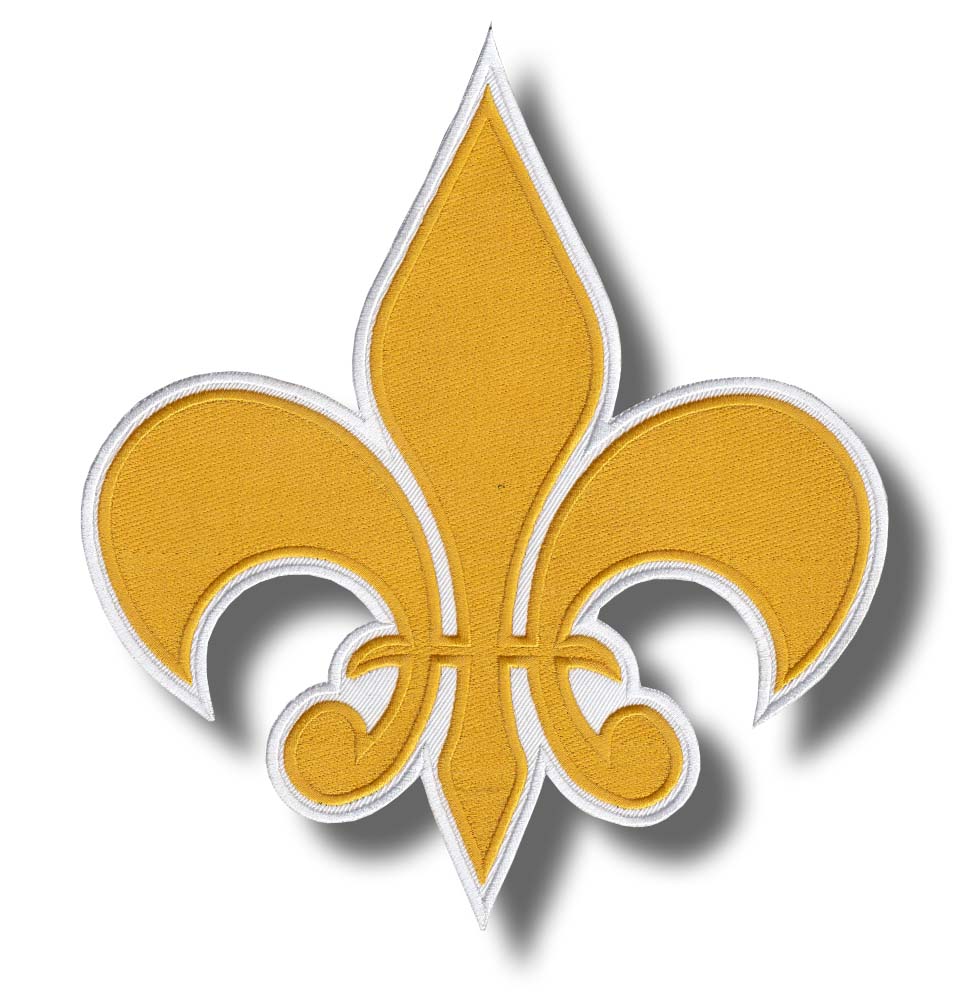 fleur de lis yellow - embroidered patch 21x24 CM | Patch-Shop.com