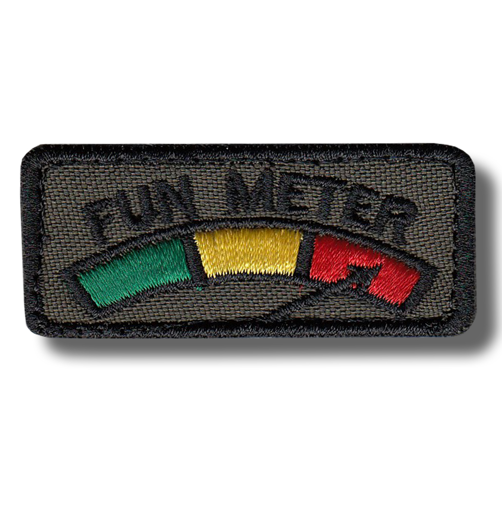 Fun meter - embroidered patch 5x2 CM