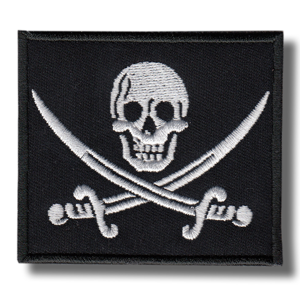 PATCH BORDADO AZ DE ESPADAS - BLACK SPADE JOLY ROGER