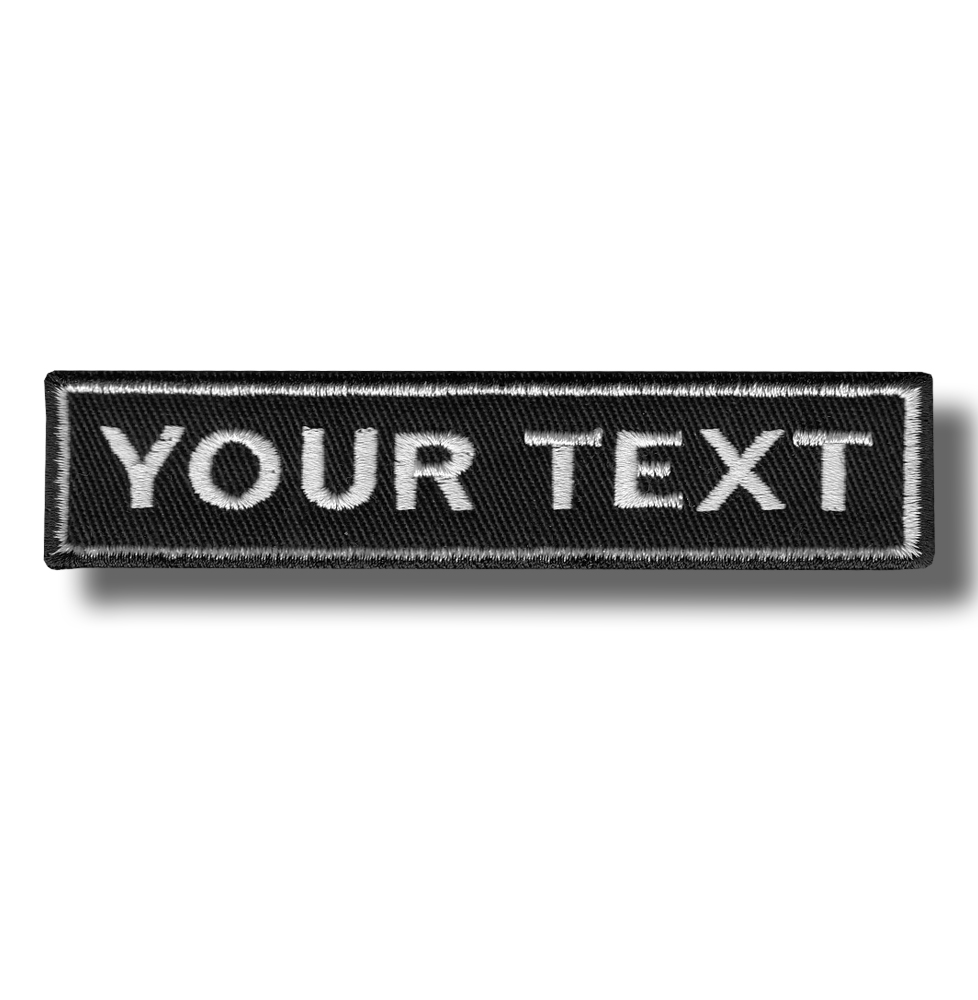 Custom Embroidered Iron-On Name Tag Patch - DIY Biker Style (Hungry Bear Designs)