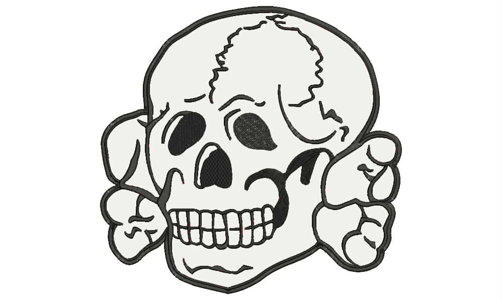 Totenkopf skull - embroidered patch 40x34 CM | Patch-Shop.com